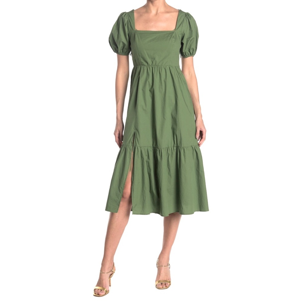 NWOT Astr the Label Poplin Midi Dress